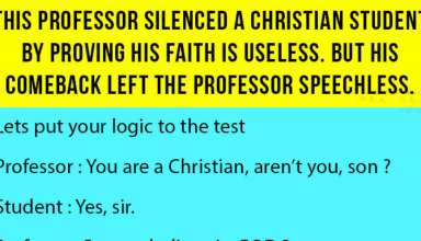 Professor Silenced A Christian Student By Proving His Faith Is Useless. But His Comeback Left The Professor Speechless.